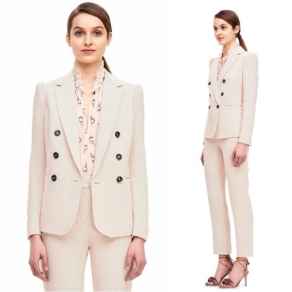 Rebecca Taylor Light Cream Double-Breasted Blazer - Picture 3 of 8